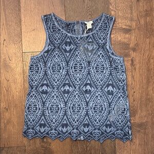 NWT Hoss Intropia Blue Lace Sleeveless Top